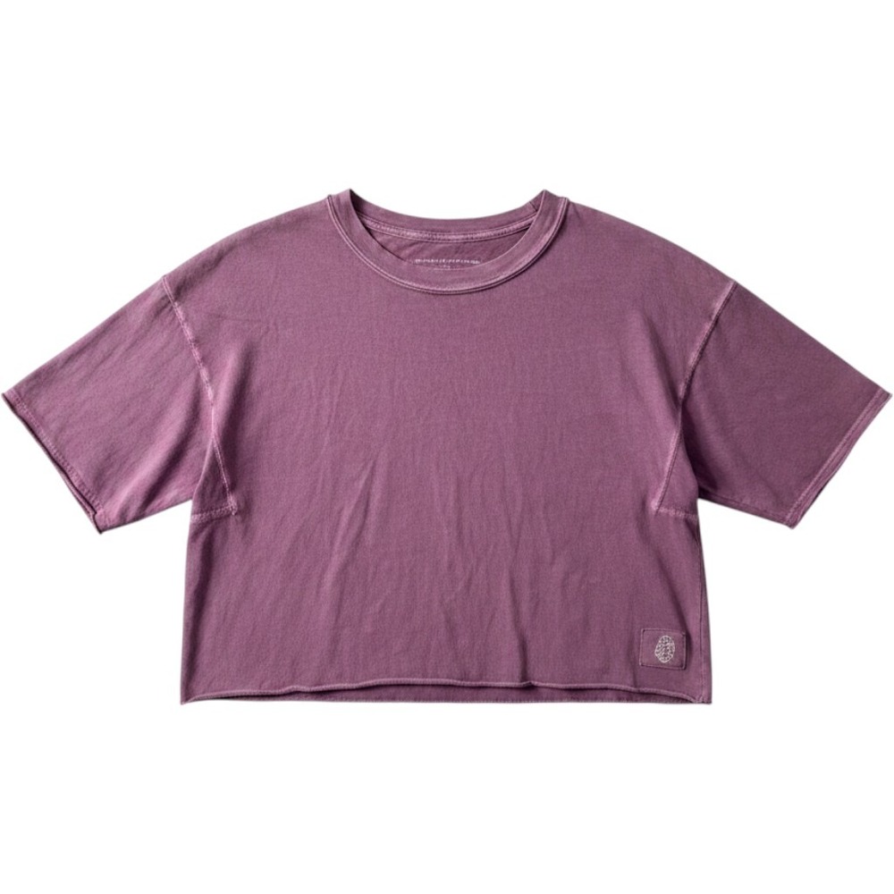 Free People Movement You're A Peach Crop Tee Plum Purple OB1561201 XS